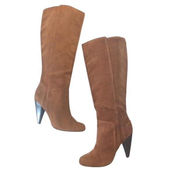 Jessica Simpson Shoes - Jessica Simpson Brown Suede Knee High Boots Vernica Tall Heeled Boots sz 9 B